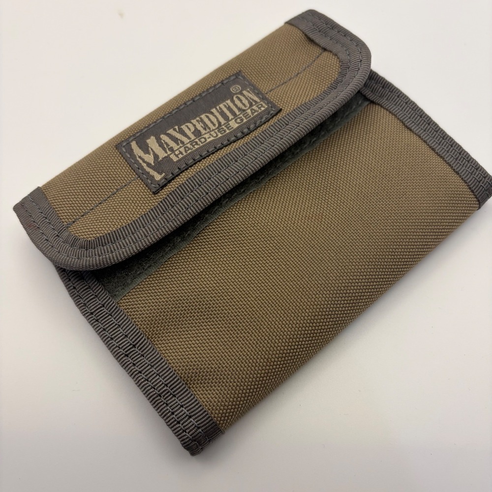 Maxpedition Spartan Wallet Khaki Nylon Tri-Fold Tactical Gear Wallet